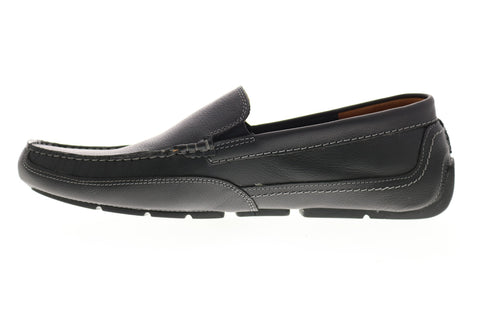 Clarks Ashmont Step 26149629 Mens Black Wide 2E Leather Moccasin Loafers Shoes