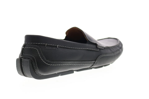 Clarks Ashmont Step 26149629 Mens Black Wide 2E Leather Moccasin Loafers Shoes
