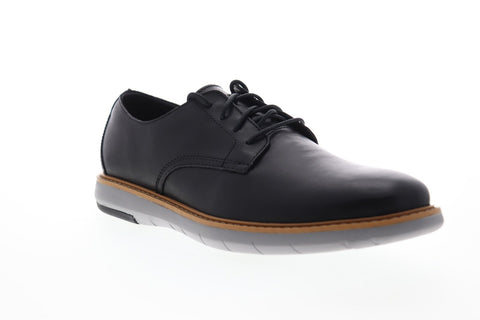 Clarks Draper Lace 26149633 Mens Black Leather Lace Up Plain Toe Oxfords Shoes