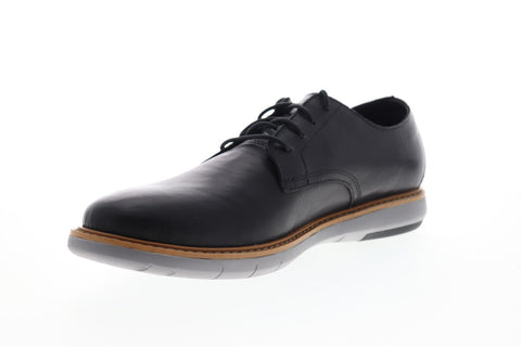 Clarks Draper Lace 26149633 Mens Black Leather Lace Up Plain Toe Oxfords Shoes