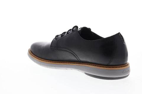 Clarks Draper Lace 26149633 Mens Black Leather Lace Up Plain Toe Oxfords Shoes