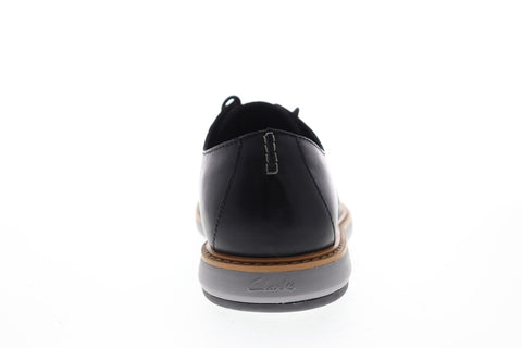 Clarks Draper Lace 26149633 Mens Black Leather Lace Up Plain Toe Oxfords Shoes