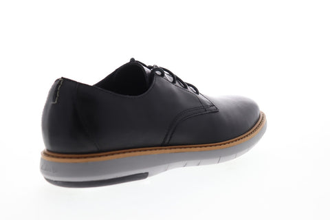 Clarks Draper Lace 26149633 Mens Black Leather Lace Up Plain Toe Oxfords Shoes