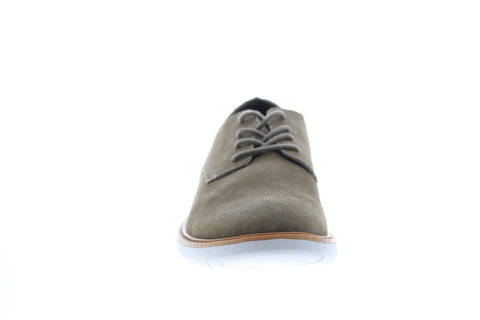 Clarks Draper Lace 26149635 Mens Green Suede Oxfords Plain Toe Shoes