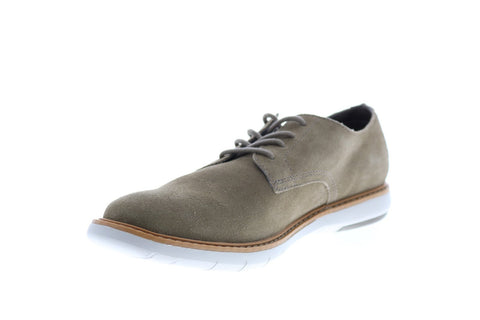 Clarks Draper Lace 26149635 Mens Green Suede Oxfords Plain Toe Shoes
