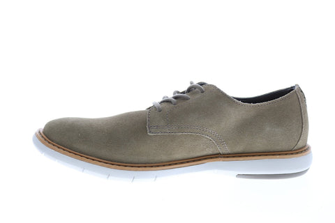 Clarks Draper Lace 26149635 Mens Green Suede Oxfords Plain Toe Shoes