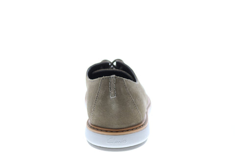 Clarks Draper Lace 26149635 Mens Green Suede Oxfords Plain Toe Shoes