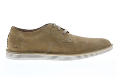Clarks Forge Vibe 26149657 Mens Beige Suede Casual Lace Up Oxfords Shoes