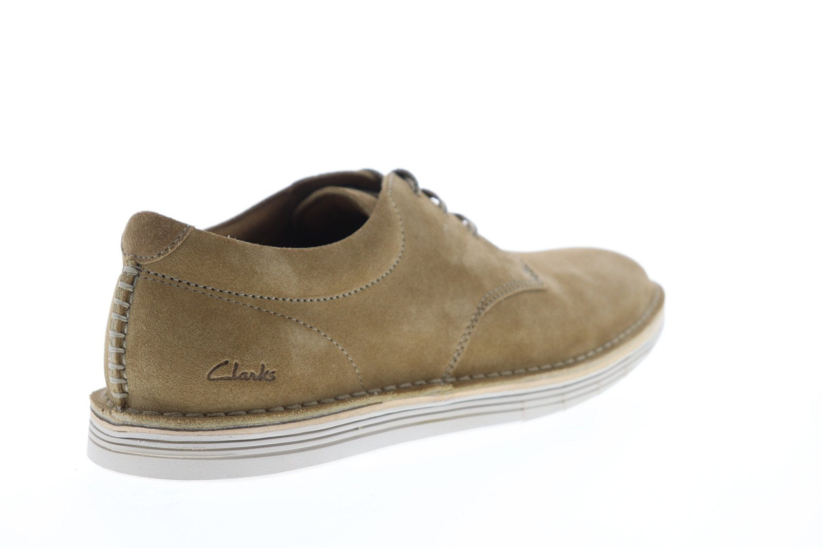NEW CLARKS men\'s forge vibe oxford in olive Clarks Forge Vibe 26149657 Mens Brown Suede Low Top Plain  main image 3