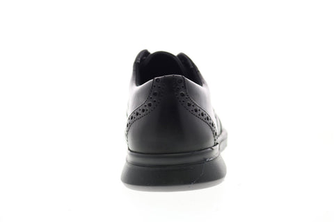 Clarks Un Lipari Ave 26149677 Mens Black Leather Casual Oxfords Shoes