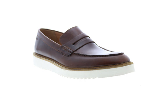 Clarks Ernest Free 26149707 Mens Brown Leather Loafers Penny Shoes