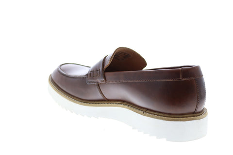 Clarks Ernest Free 26149707 Mens Brown Leather Loafers Penny Shoes