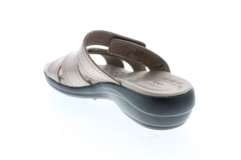 Clarks Alexis Art 26149718 Womens Silver Leather Flip-Flops Sandals Shoes