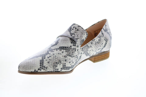 Clarks Pure Viola Trim 26149818 Womens Gray Leather Loafer Flats Shoes