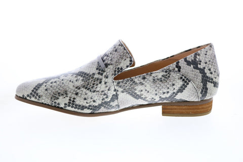Clarks Pure Viola Trim 26149818 Womens Gray Leather Loafer Flats Shoes