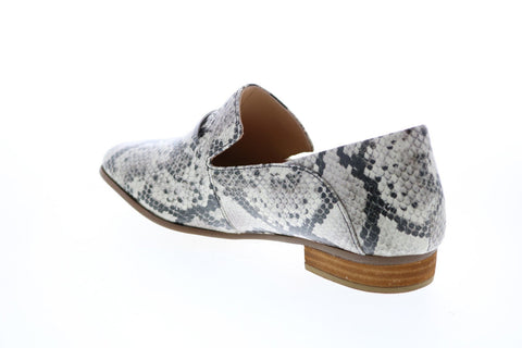 Clarks Pure Viola Trim 26149818 Womens Gray Leather Loafer Flats Shoes