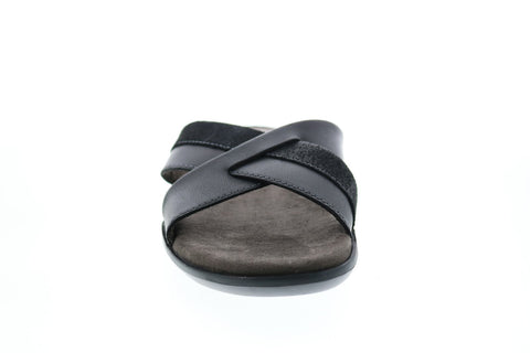 Clarks Ellison Free 26149851 Mens Black Leather Sandals Slides Shoes