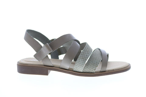 Clarks Declan Mix 26150001 Womens Gray Wide Leather Gladiator Sandals Shoes