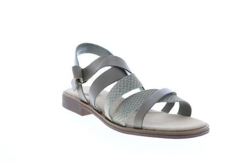 Clarks Declan Mix 26150001 Womens Gray Wide Leather Gladiator Sandals Shoes