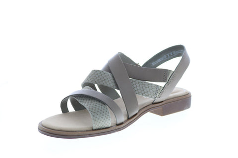 Clarks Declan Mix 26150001 Womens Gray Wide Leather Gladiator Sandals Shoes