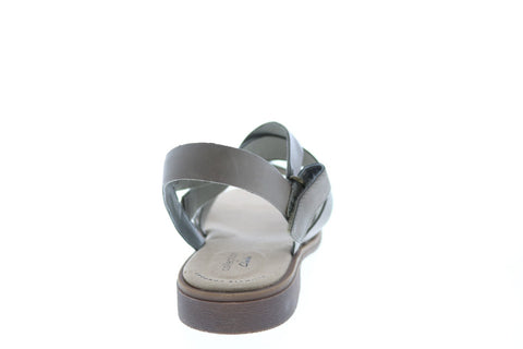 Clarks Declan Mix 26150001 Womens Gray Wide Leather Gladiator Sandals Shoes