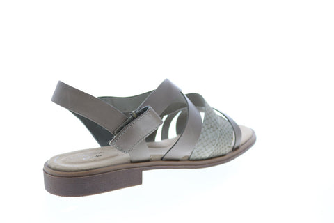 Clarks Declan Mix 26150001 Womens Gray Wide Leather Gladiator Sandals Shoes