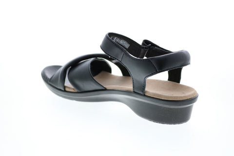 Clarks Loomis Chloe Synthetic 26150035 Womens Black Strap Sandals Shoes
