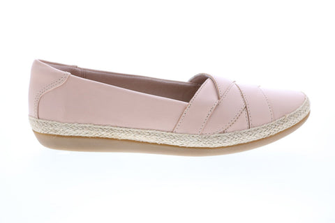 Clarks Danelly Shine 26150072 Womens Beige Leather Loafer Flats Shoes