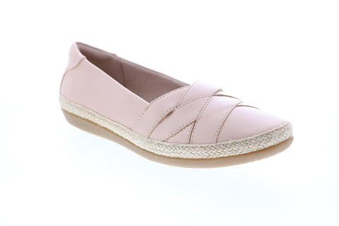 Clarks Danelly Shine 26150072 Womens Beige Leather Loafer Flats Shoes