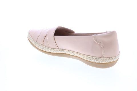 Clarks Danelly Shine 26150072 Womens Pink Wide Leather Loafer Flats Shoes