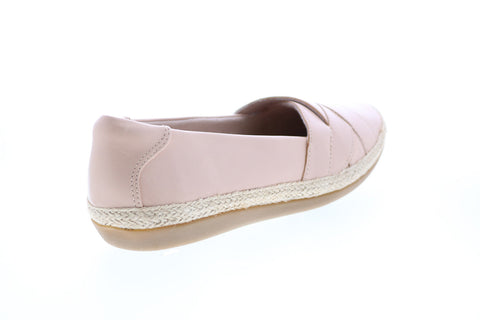 Clarks Danelly Shine 26150072 Womens Pink Wide Leather Loafer Flats Shoes