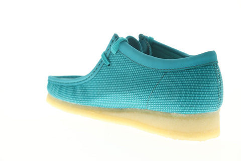 Clarks Wallabee 26150101 Mens Blue Canvas Slip On Casual Loafers Shoes