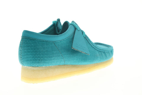Clarks Wallabee 26150101 Mens Blue Canvas Slip On Casual Loafers Shoes