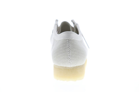 Clarks Wallabee 26150104 Mens White Canvas Oxfords & Lace Ups Casual Shoes