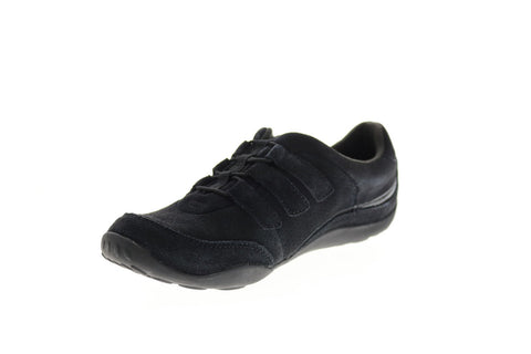 Clarks Haley Gem 26150115 Womens Black Suede Lifestyle Sneakers Shoes