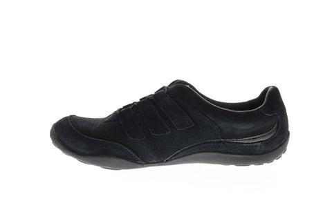 Clarks Haley Gem 26150115 Womens Black Suede Lifestyle Sneakers Shoes