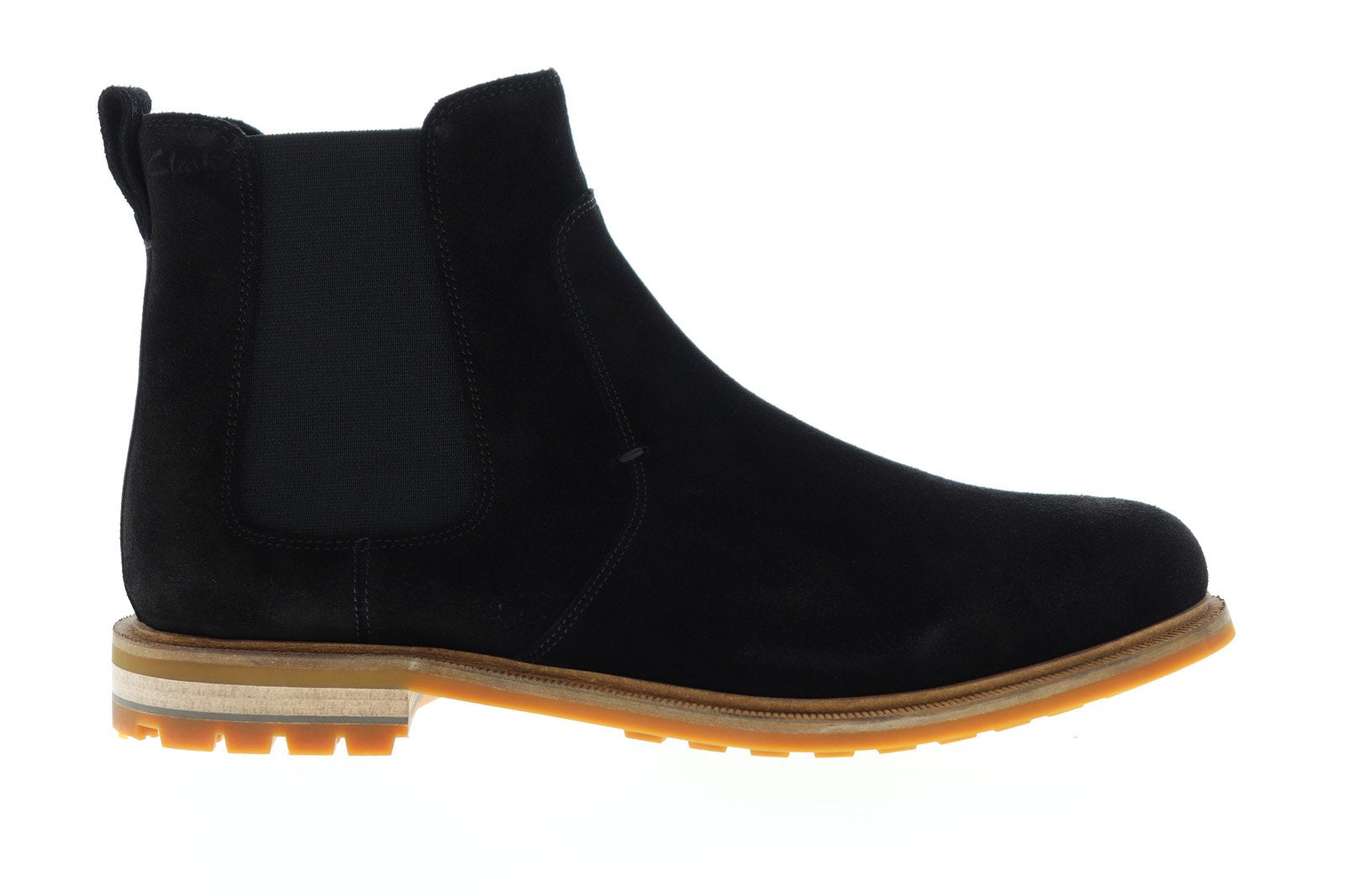 Clarks Foxwell Top 26150192 Mens Black Suede Slip On Chelsea  display picture 3