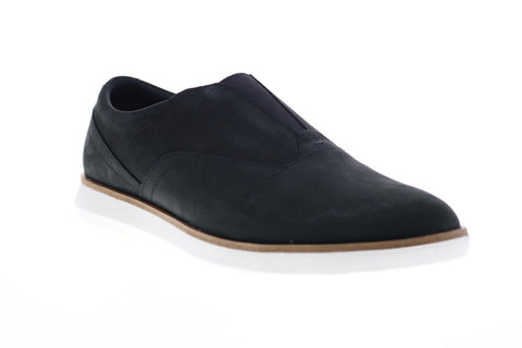 Clarks Banwell Free 26150309 Mens Black Nubuck Leather Casual Loafers Shoes