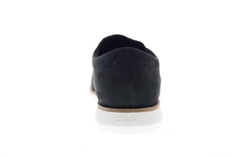 Clarks Banwell Free 26150309 Mens Black Nubuck Leather Casual Loafers Shoes