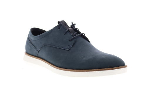 Clarks Banwell Lace 26150311 Mens Blue Nubuck Leather Plain Toe Oxfords Shoes