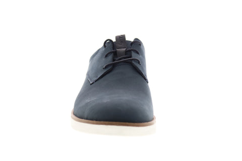 Clarks Banwell Lace 26150311 Mens Blue Nubuck Leather Plain Toe Oxfords Shoes