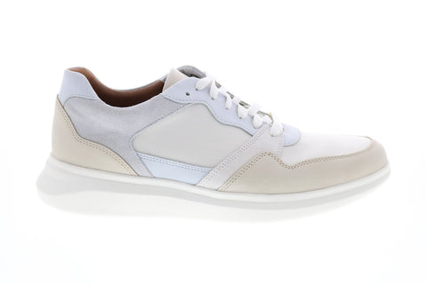 Clarks Un Globe Run 26150520 Mens White Canvas Lifestyle Sneakers Shoes
