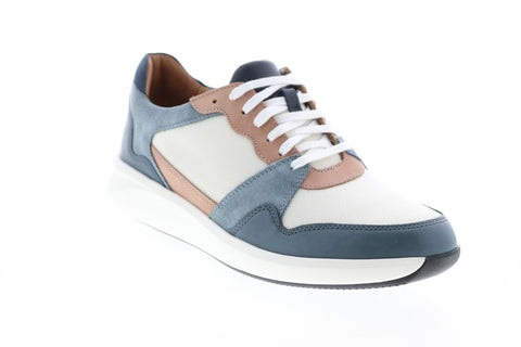 Clarks Un Rio Run 26150521 Womens White Blue Lifestyle Sneakers Shoes