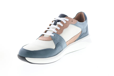 Clarks Un Rio Run 26150521 Womens White Blue Lifestyle Sneakers Shoes