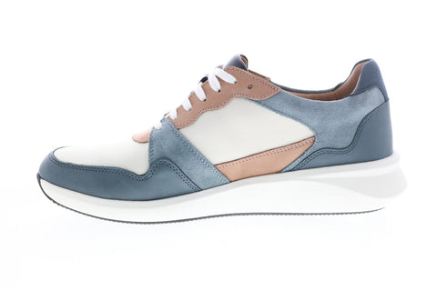 Clarks Un Rio Run 26150521 Womens White Blue Lifestyle Sneakers Shoes