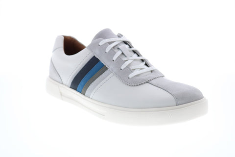Clarks Un Costa Band 26150550 Mens White Leather Lifestyle Sneakers Shoes