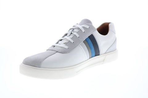 Clarks Un Costa Band 26150550 Mens White Leather Lifestyle Sneakers Shoes