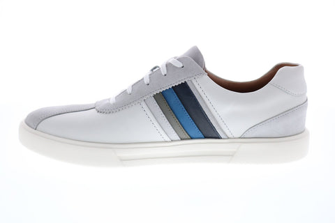 Clarks Un Costa Band 26150550 Mens White Leather Lifestyle Sneakers Shoes