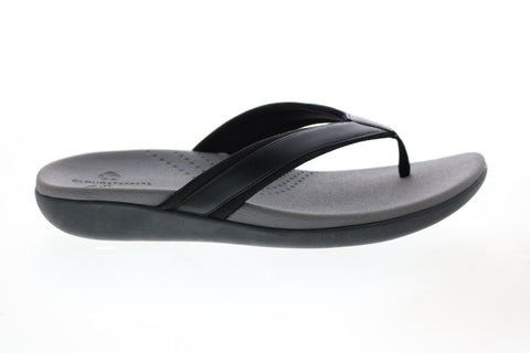 Clarks Brio Sol 26150834 Womens Black Synthetic Flip-Flops Sandals Shoes