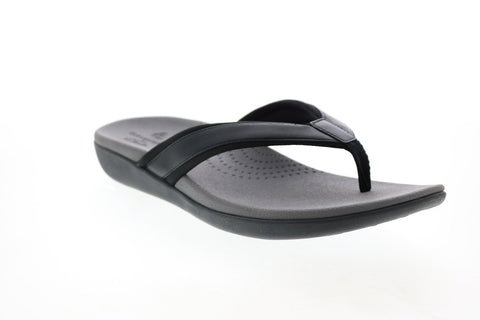 Clarks Brio Sol 26150834 Womens Black Synthetic Flip-Flops Sandals Shoes
